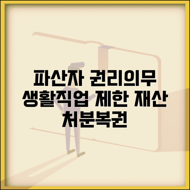 파산자 권리와 의무 | 제한사항 | 생활 변화 | 직업 제한 | 재산 처분 | 복권 조건