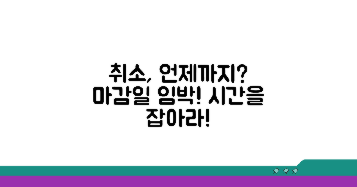 취소 가능한 시간, 언제까지 가능할까?