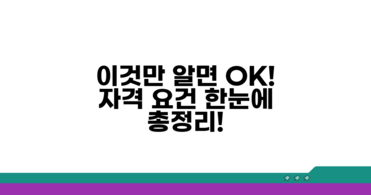 누가 받을 수 있나요? 자격 요건 총정리