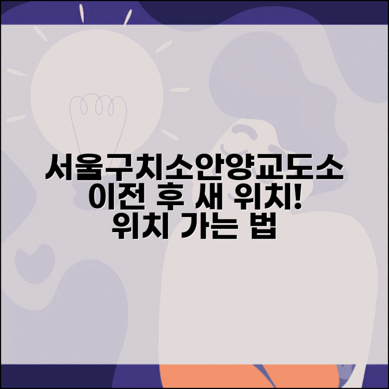 서울구치소위치 찾아가는 법 | 안양교도소 이전 후 현재 위치