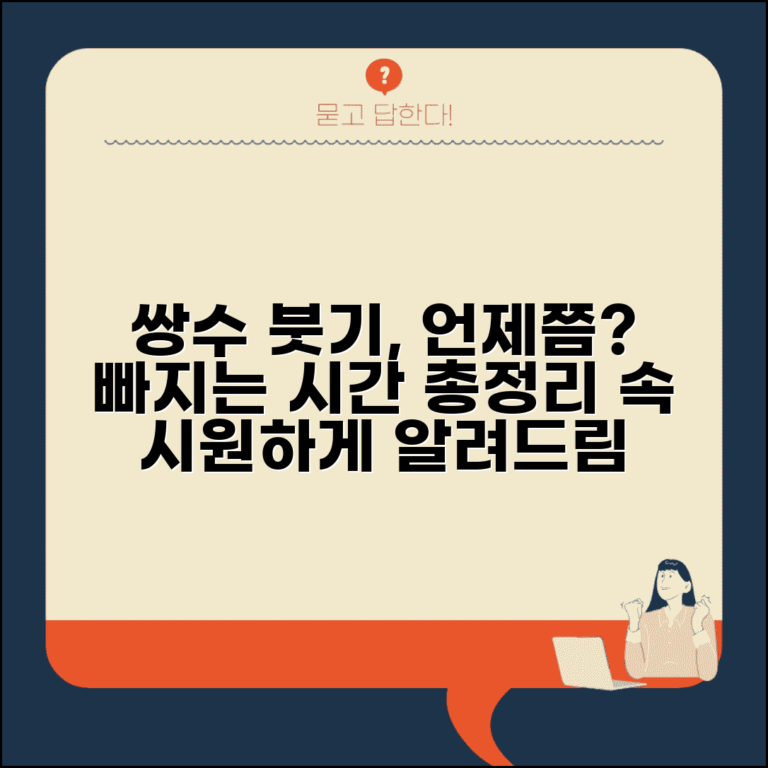 쌍꺼풀 수술 회복 기간 붓기 | 쌍수 붓기 빠지는 시간