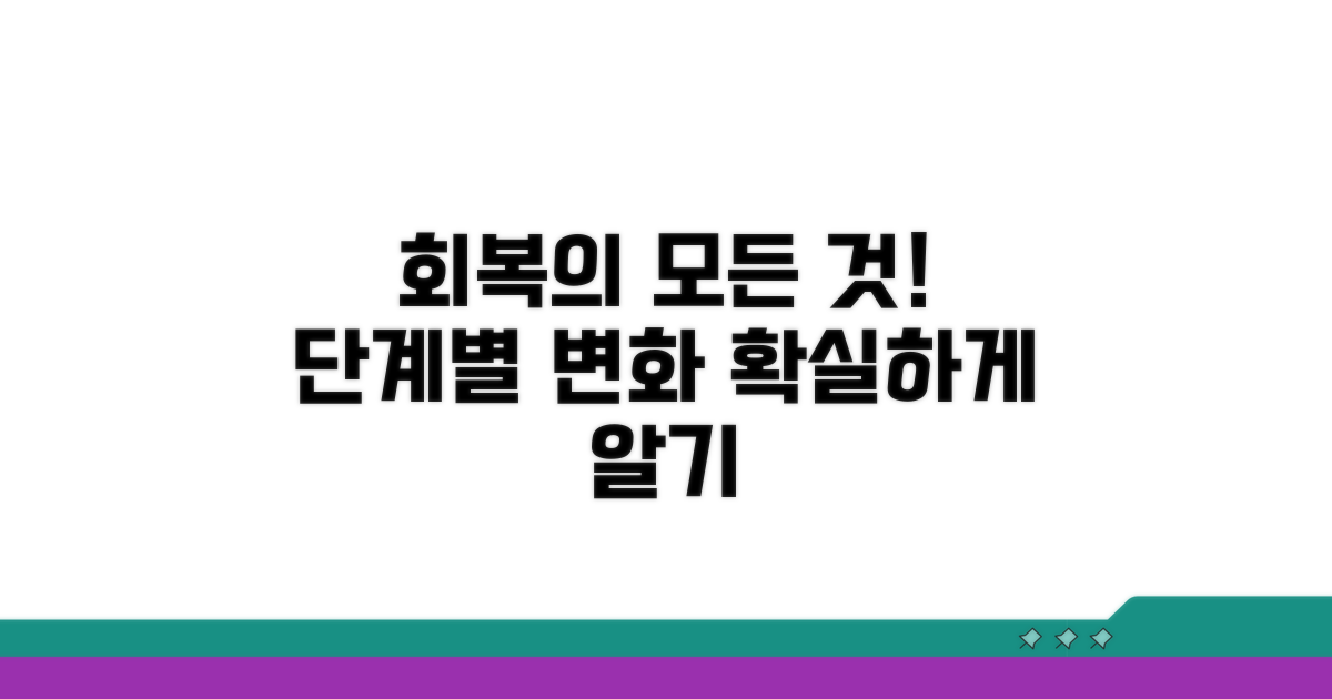 회복 기간, 단계별 변화 알아보기