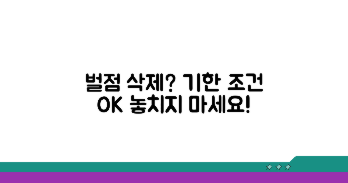 벌점 삭제 기한과 조건 확인