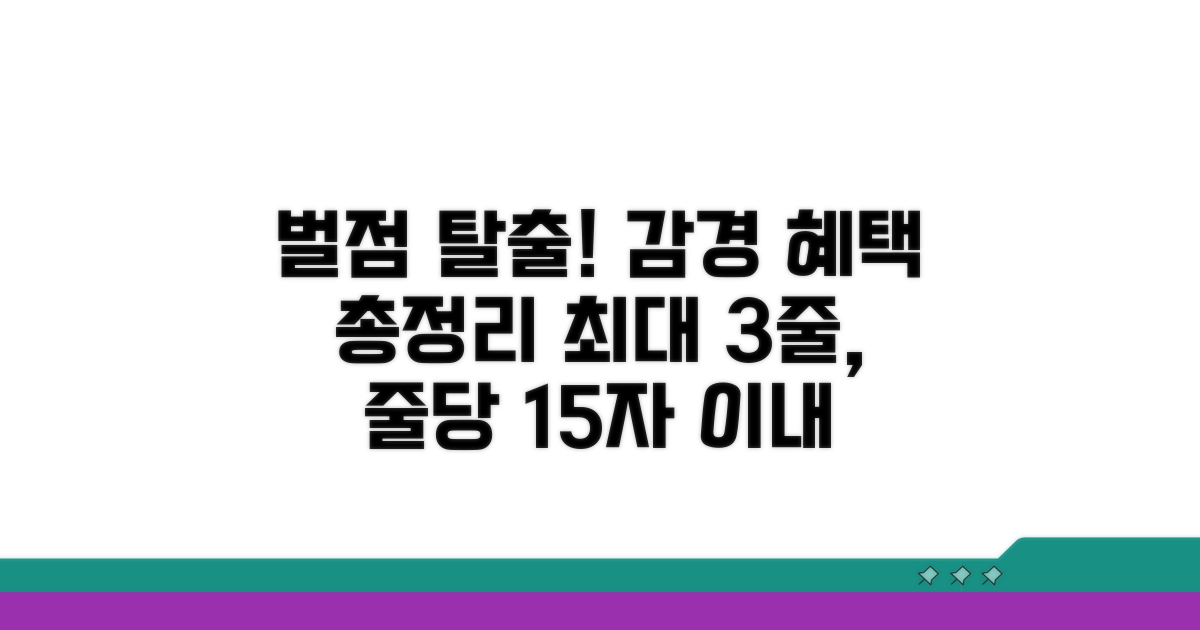 벌점 관리와 감경 혜택 총정리