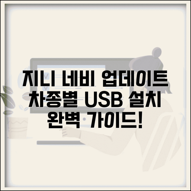 지니 네비게이션 업데이트 절차 | 차종별 방법 | USB 준비 및 설치 가이드