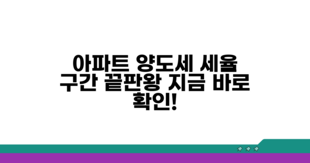 아파트 양도세 세율 구간 총정리