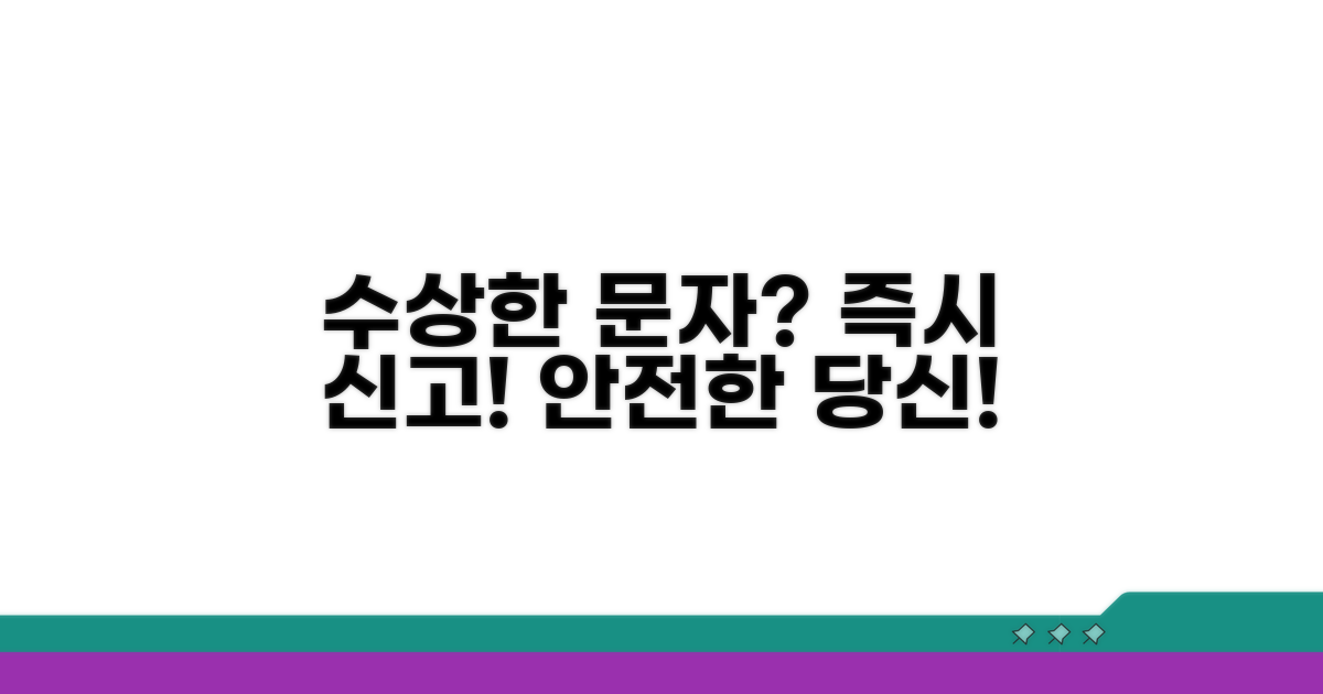 수상한 문자, 바로 신고하세요