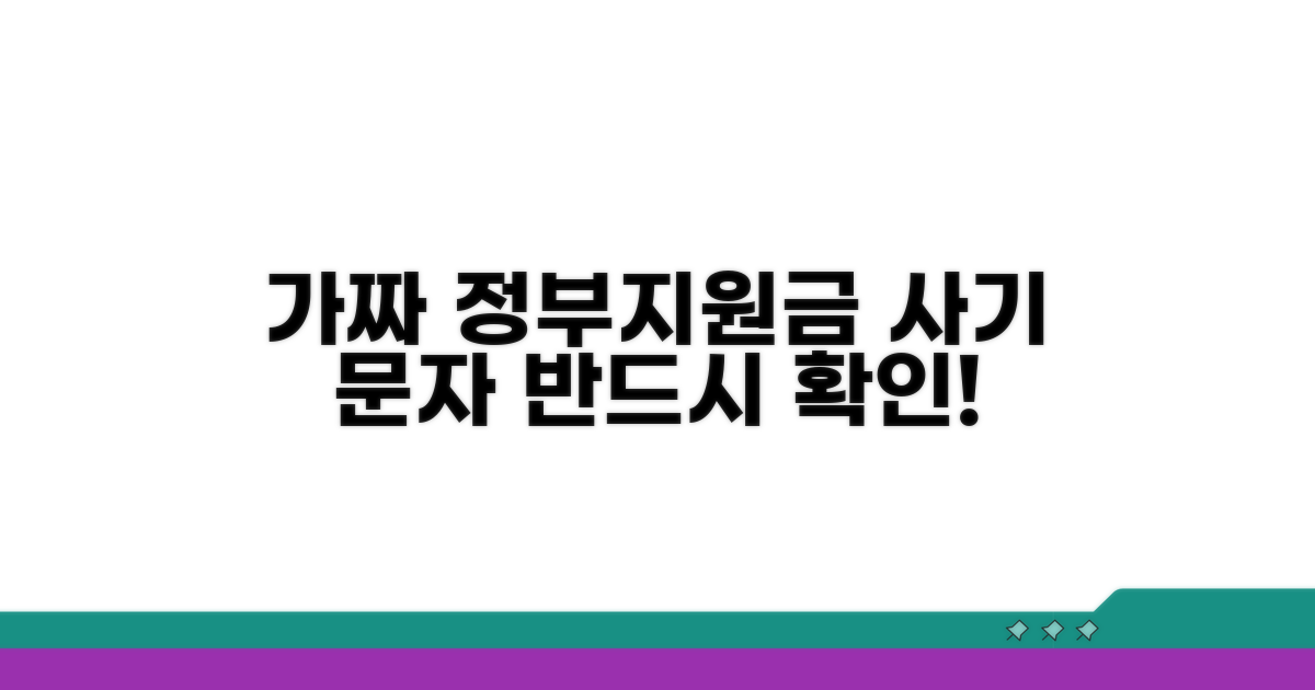 가짜 정부지원금 문자 구별법