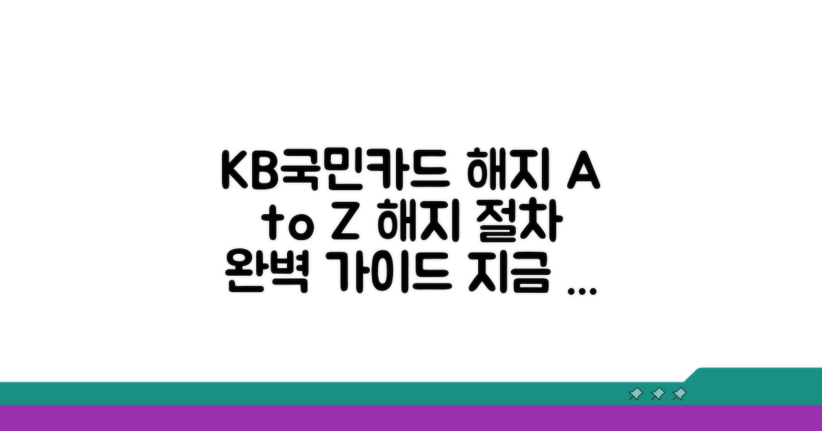 KB국민카드 해지 절차 완전 정복