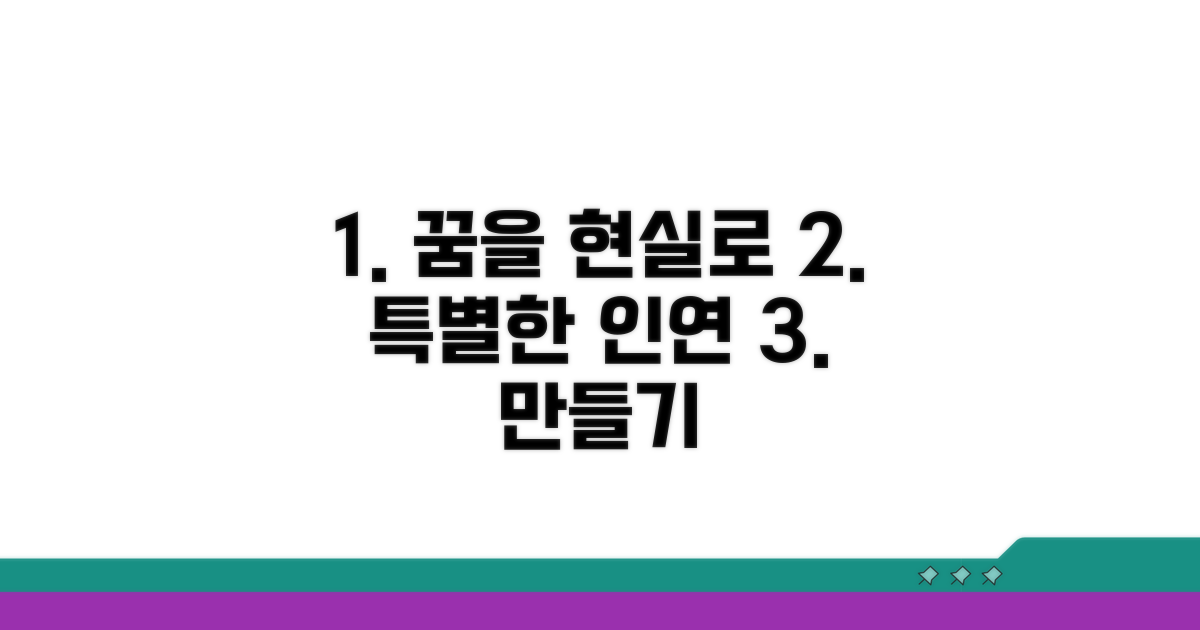 꿈을 현실로, 특별한 인연 만들기
