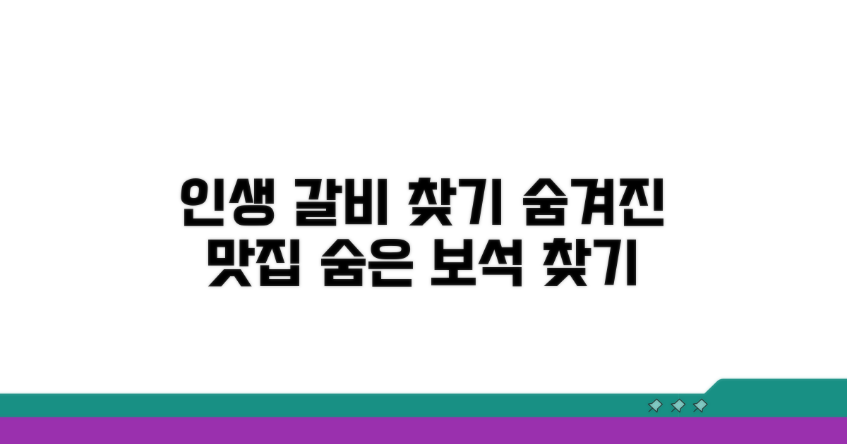 인생 갈비집 찾는 법은?