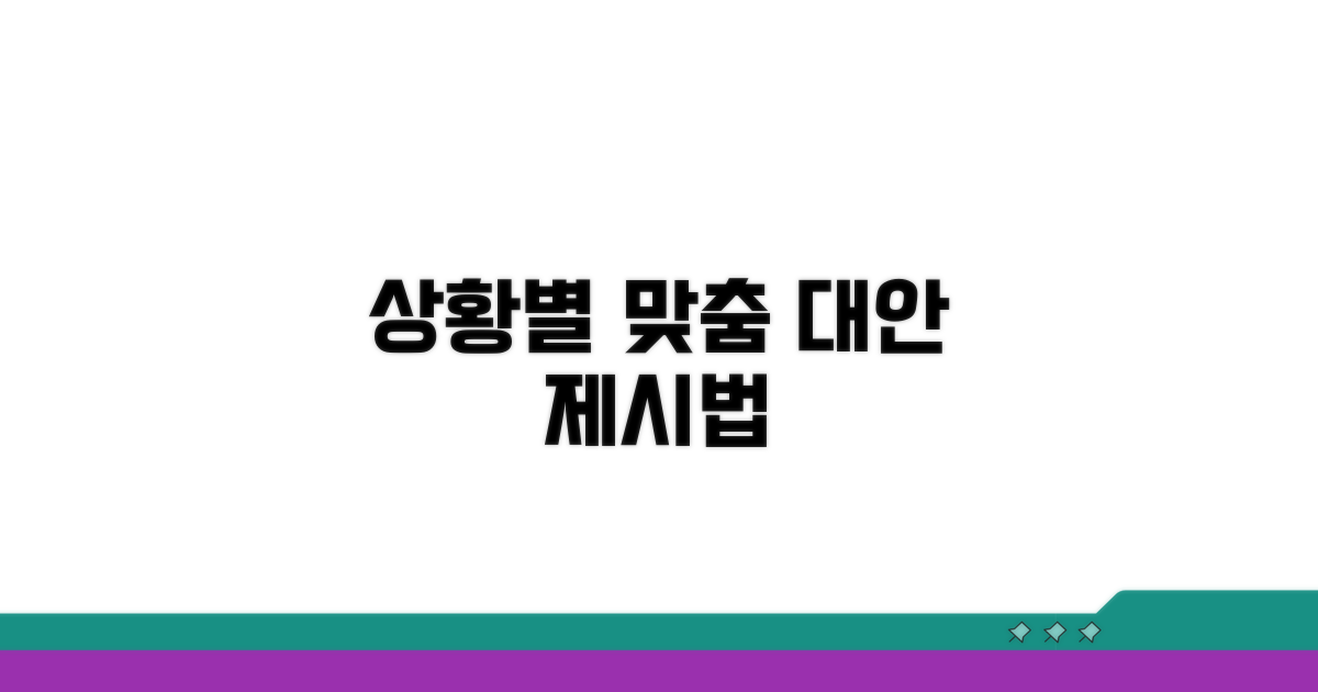 상황별 맞춤 대안 제시법