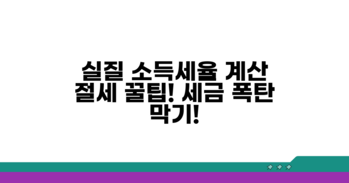 실질 소득세율 계산 및 절세 전략