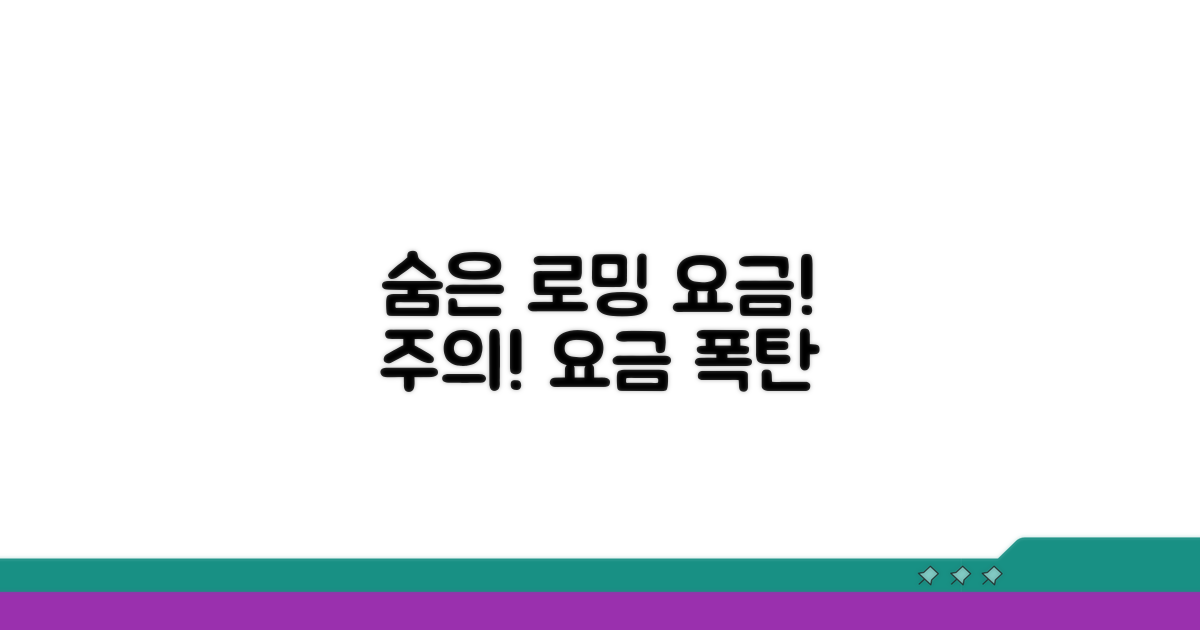 주의해야 할 숨은 로밍 요금
