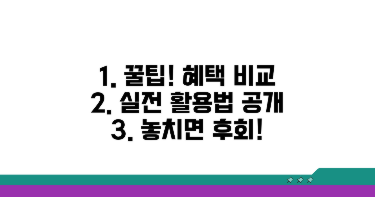실제 혜택 비교 및 활용 꿀팁
