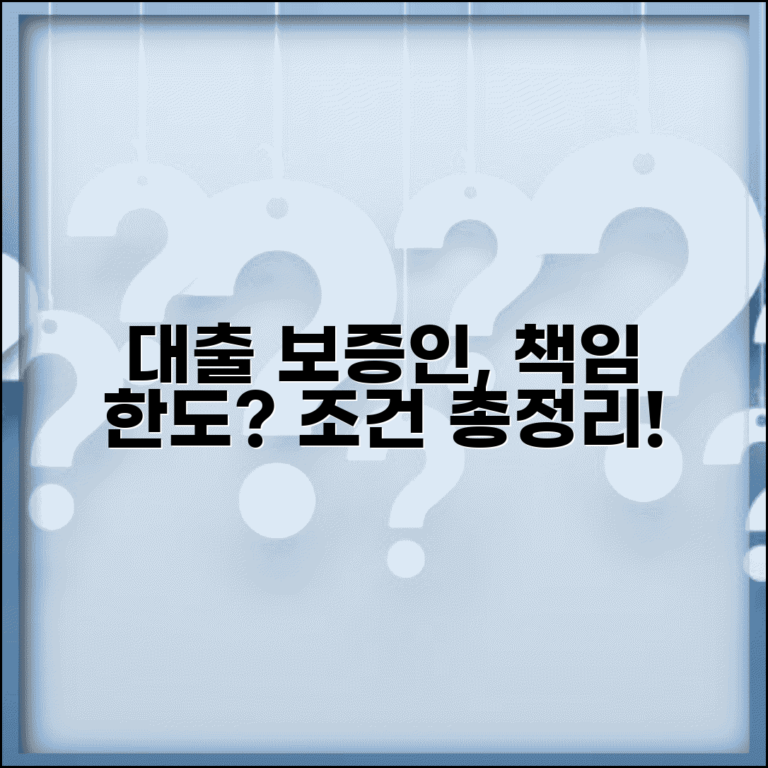 대출 보증인 책임 한도 정해져 있나요 | 연대보증 범위와 조건, 한도 총정리