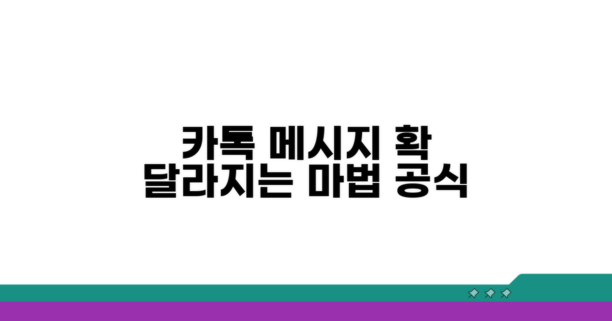 카톡 메시지, 이렇게 바꾸세요