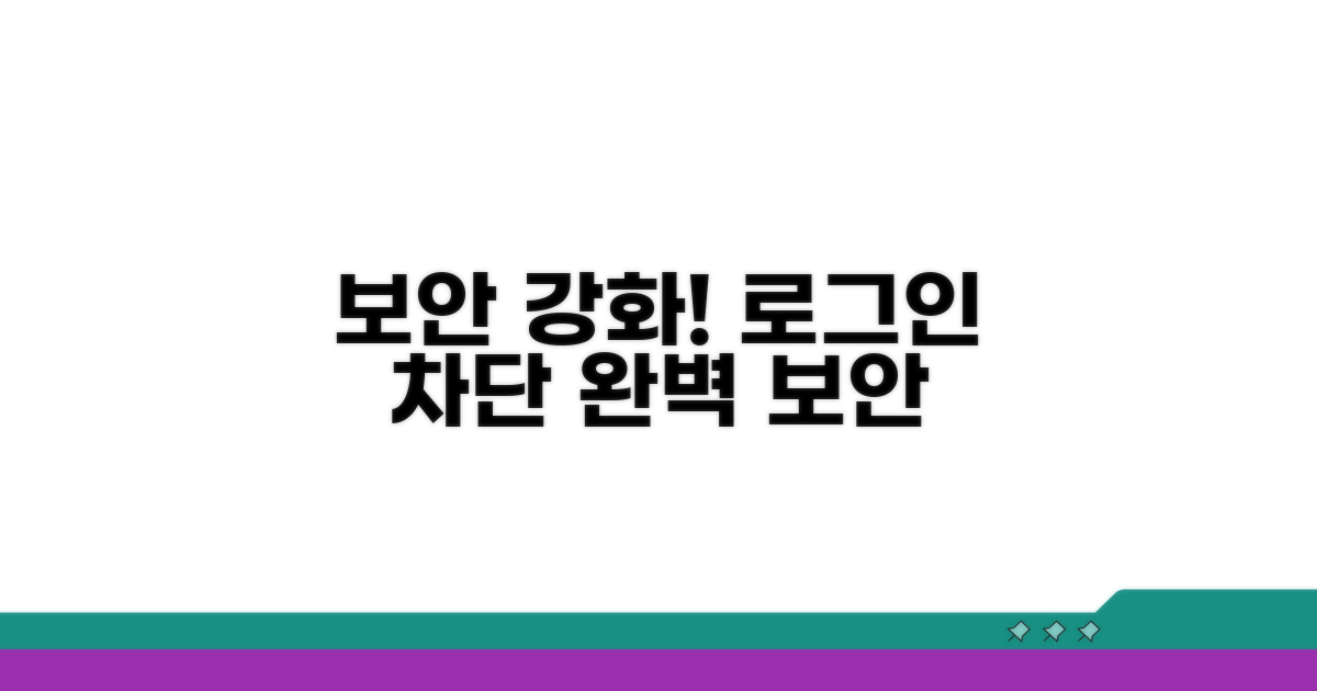 보안 설정 강화로 로그인 방지