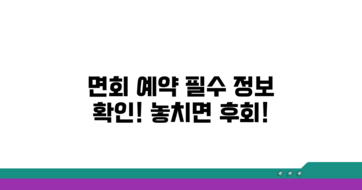 면회 예약 필수 정보 확인