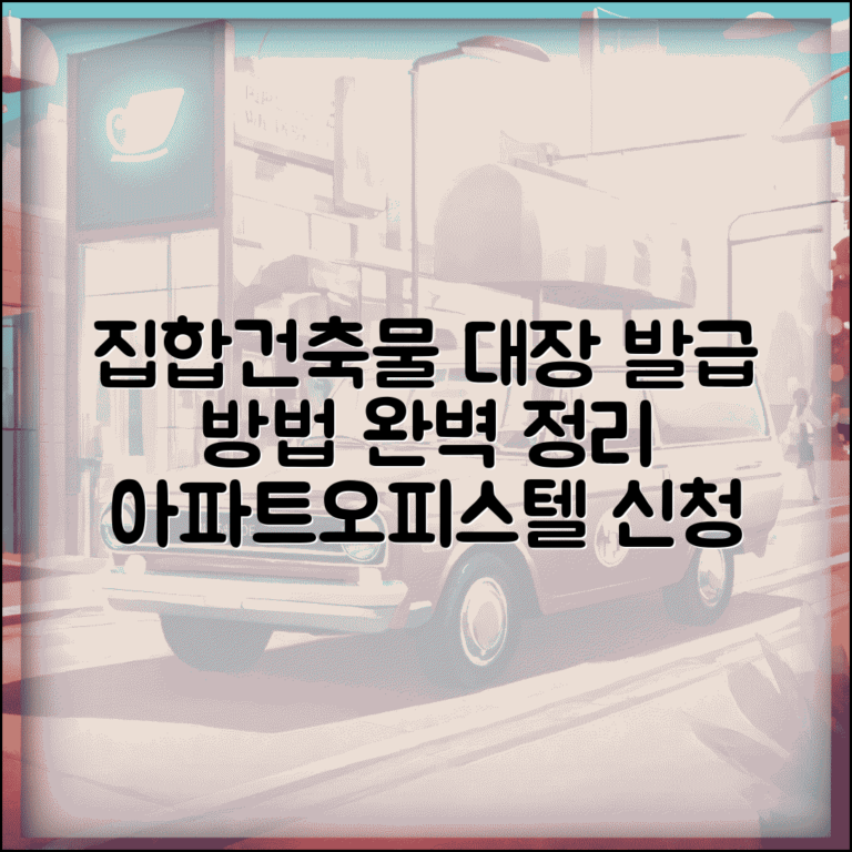 집합건축물 대장등본 발급 방법 | 아파트 오피스텔 건축물대장 신청 절차 및 필요서류