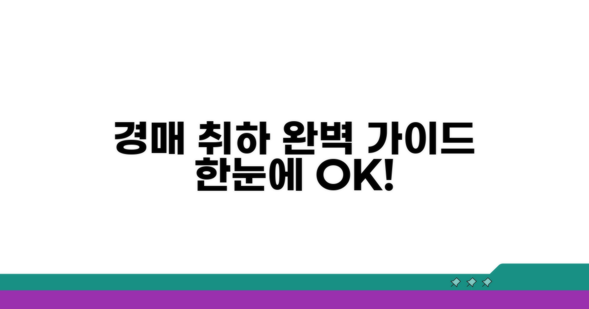 단계별 경매취하 절차 총정리