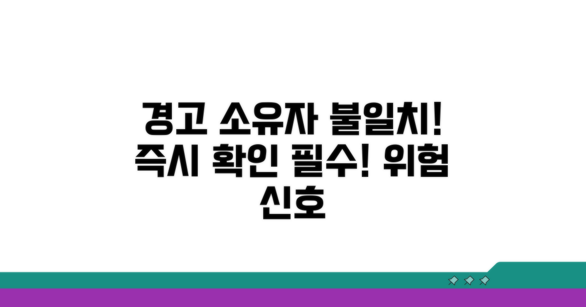 소유자 불일치, 즉시 확인 필수!