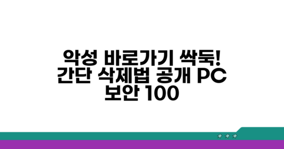 악성 바로가기 삭제 실행 방법
