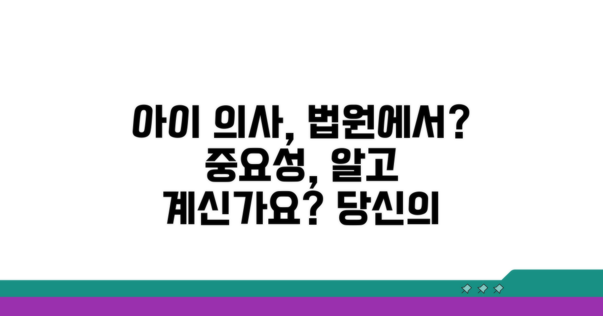 아이 의사, 법원선 얼마나 중요할까