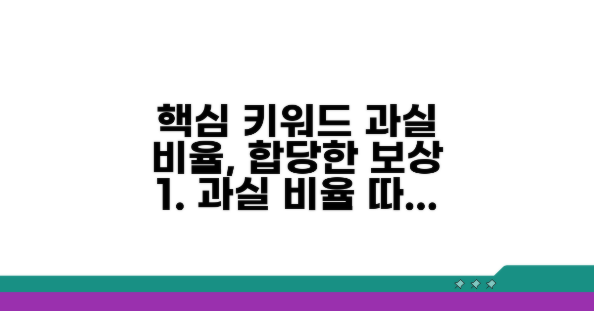 과실 비율 따져 합당한 보상받기