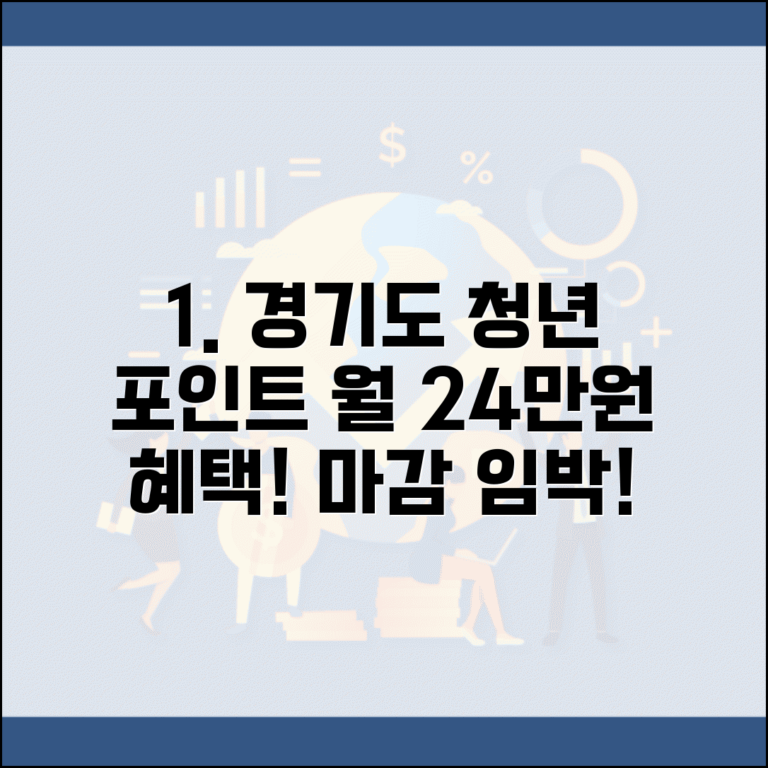 경기도 청년복지포인트 신청 마감 | 월 24만원 지원 혜택 놓치지 마세요
