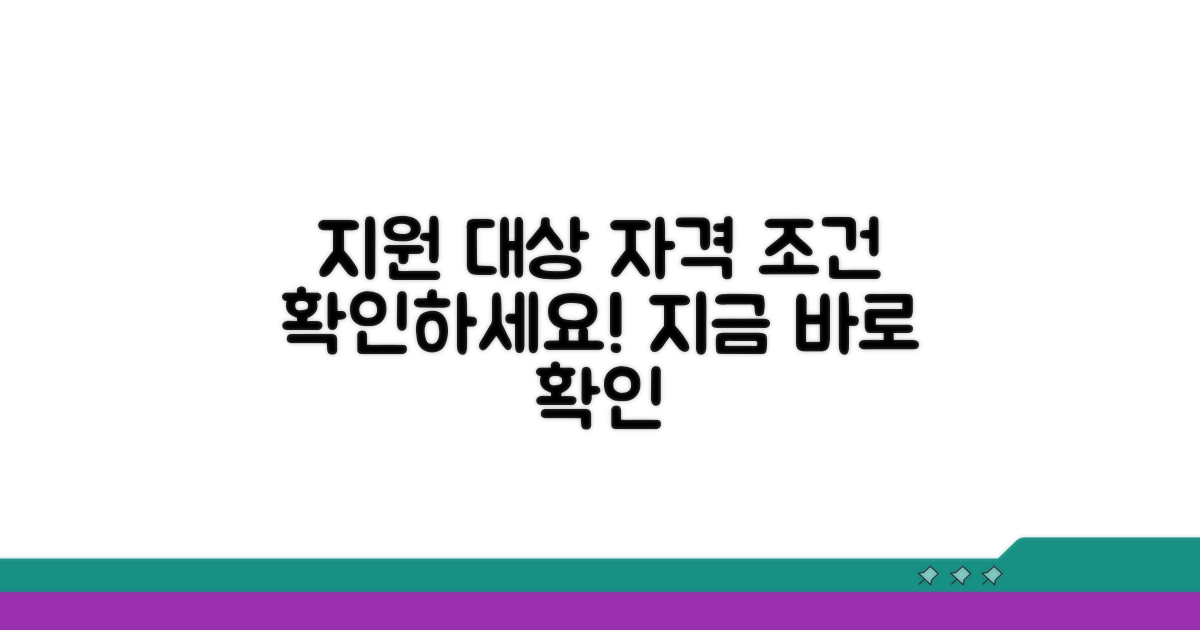 지원 대상 및 자격 조건 확인
