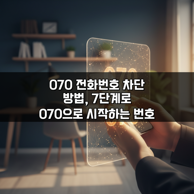 070 전화번호 차단 방법, 7단계로 070으로 시작하는 번호 차단 완벽 정복
