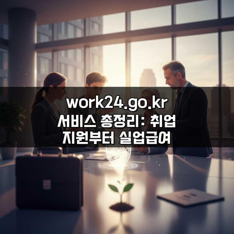 work24.go.kr 서비스 총정리: 취업 지원부터 실업급여 신청까지 A to Z