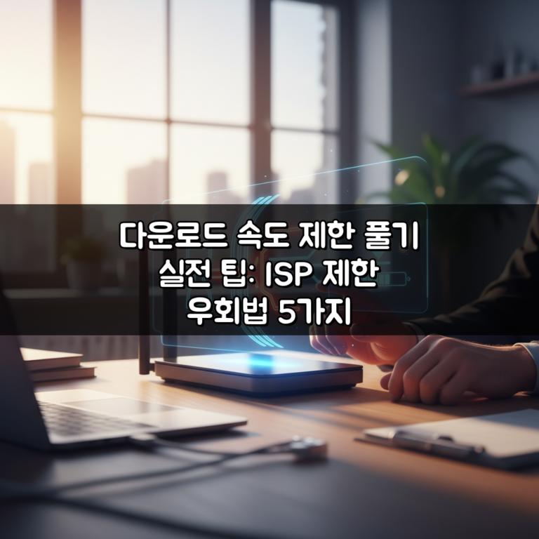 다운로드 속도 제한 풀기 실전 팁: ISP 제한 우회법 5가지