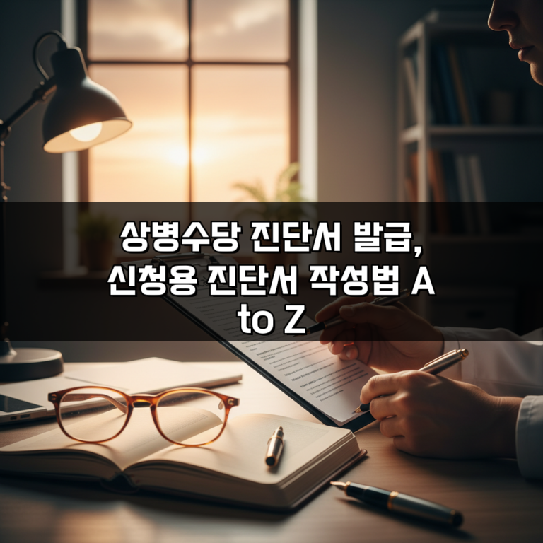 상병수당 진단서 발급, 신청용 진단서 작성법 A to Z