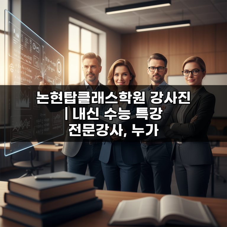 논현탑클래스학원 강사진 | 내신 수능 특강 전문강사, 누가 최고일까?