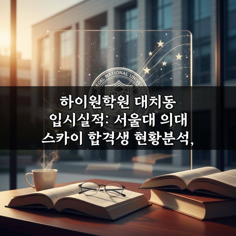 하이원학원 대치동 입시실적: 서울대 의대 스카이 합격생 현황분석, 어떻게 준비해야 할까?