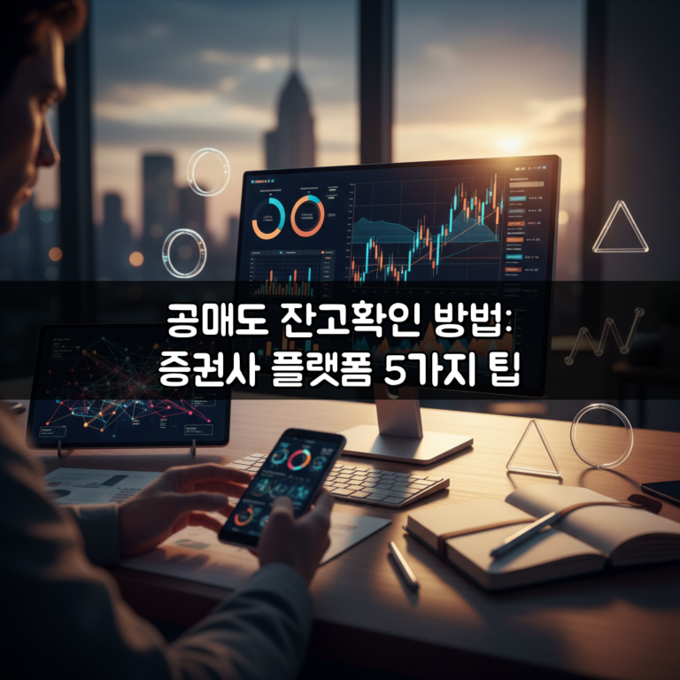 공매도 잔고확인 방법: 증권사 플랫폼 5가지 팁