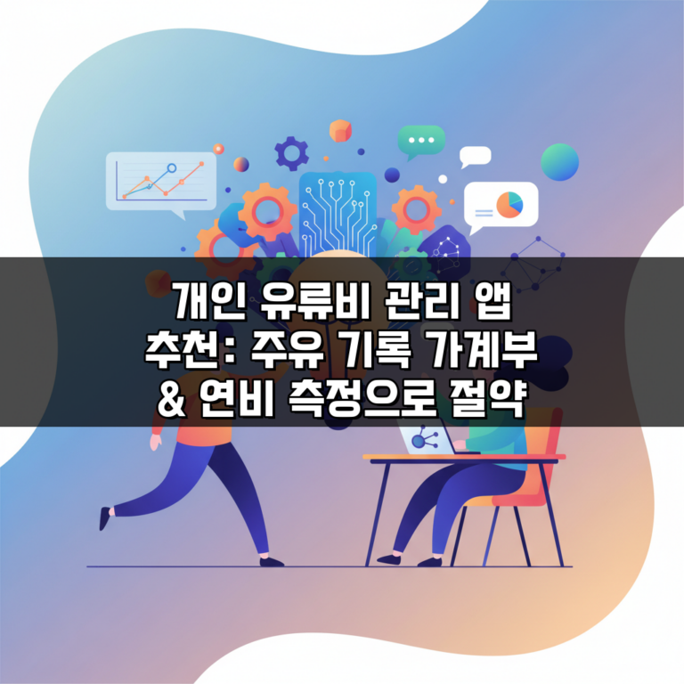 개인 유류비 관리 앱 추천: 주유 기록 가계부 & 연비 측정으로 절약 꿀팁 5가지