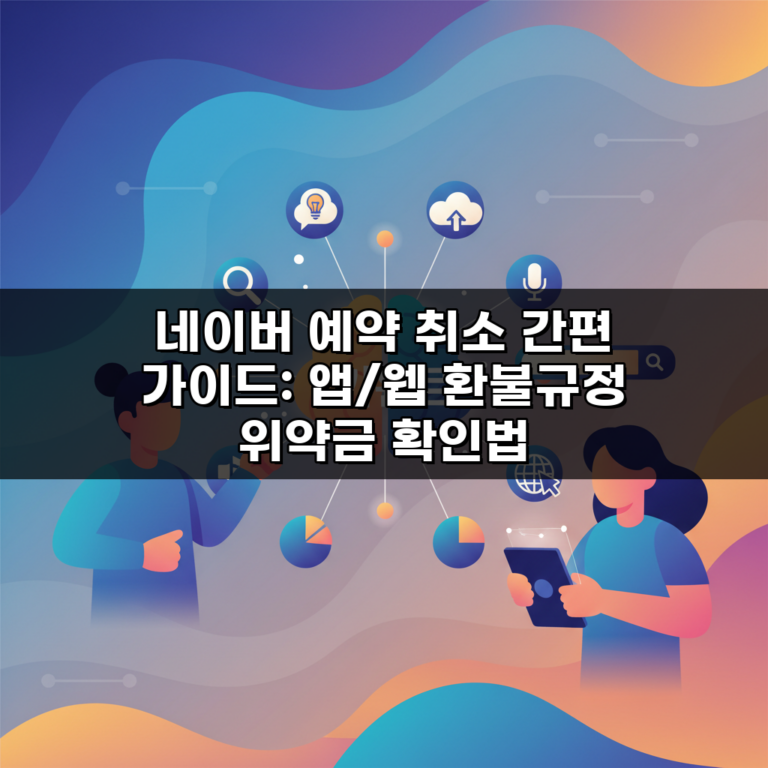 네이버 예약 취소 간편 가이드: 앱/웹 환불규정 위약금 확인법