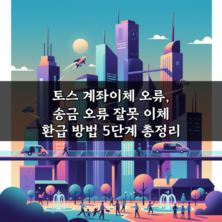 토스 계좌이체 오류, 송금 오류 잘못 이체 환급 방법 5단계 총정리