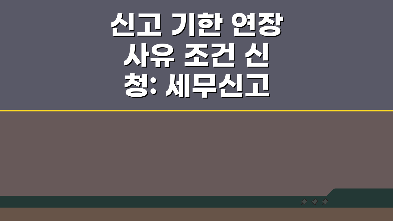 신고 기한 연장 사유 조건 신청: 세무신고 기한 연장 완벽 신청법 3단계