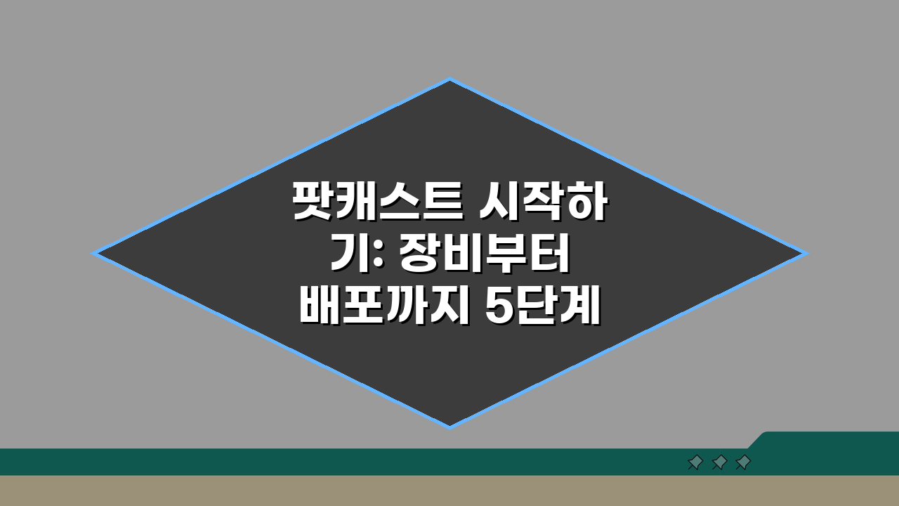 팟캐스트 시작하기: 장비부터 배포까지 5단계 완성