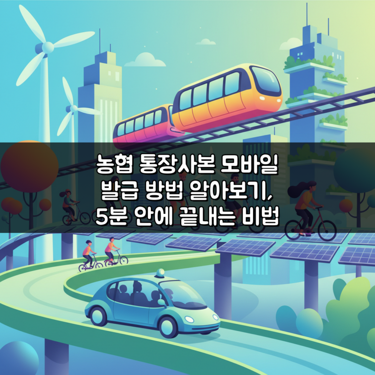 농협 통장사본 모바일 발급 방법 알아보기, 5분 안에 끝내는 비법