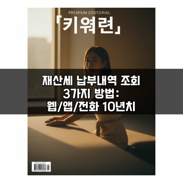 재산세 납부내역 조회 3가지 방법: 웹/앱/전화 10년치 확인 가이드