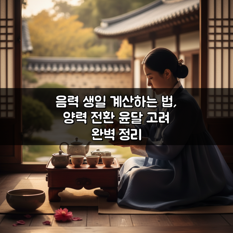 음력 생일 계산하는 법, 양력 전환 윤달 고려 완벽 정리