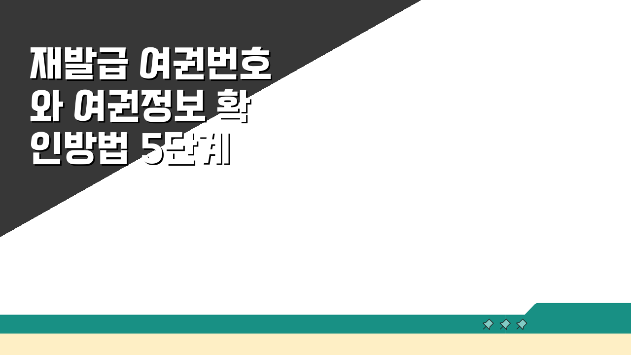 재발급 여권번호와 여권정보 확인방법 5단계 절차 총정리