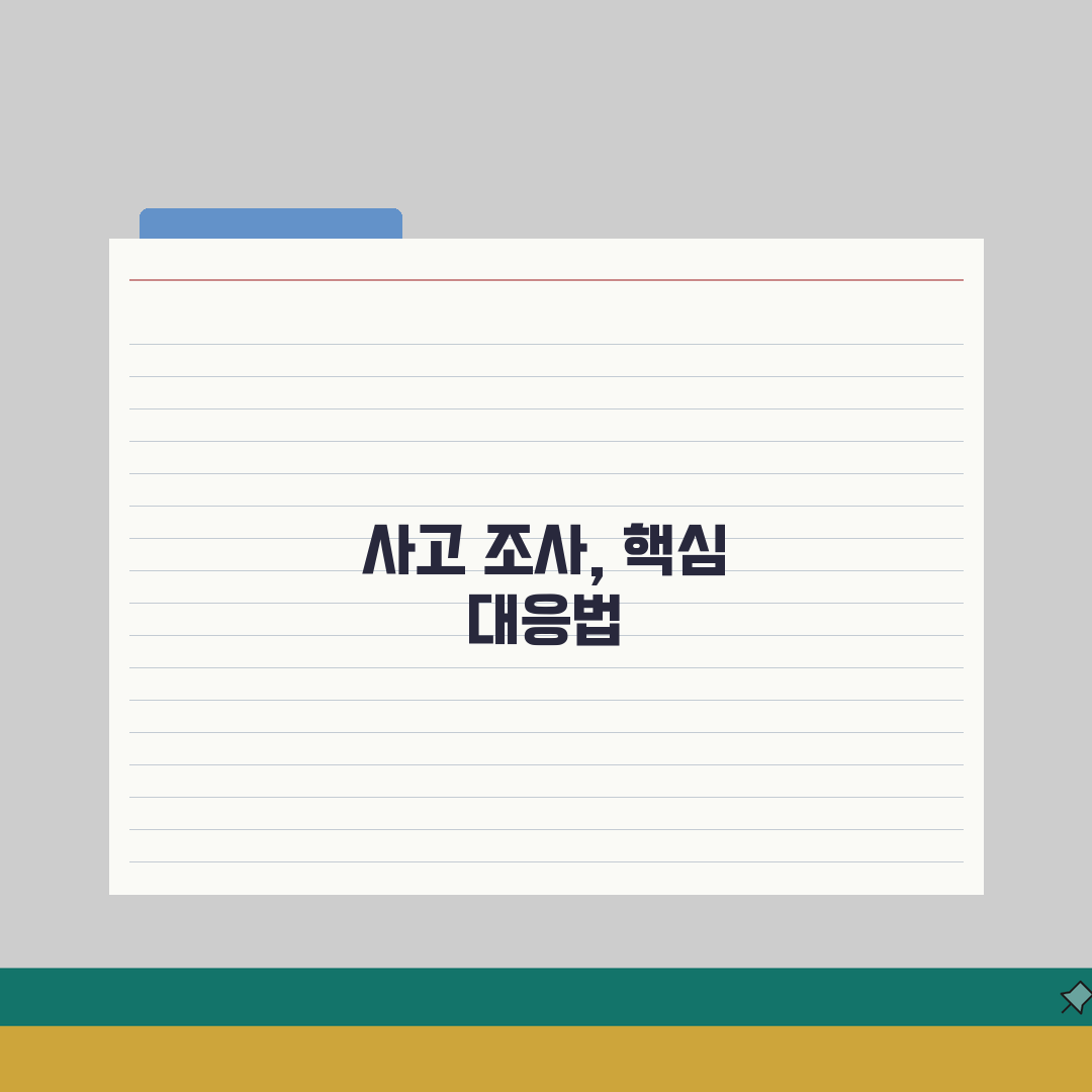 교통사고 경찰조사 | 사고조사 대응요령(+진술방법, 과실입증, 조서작성) 꿀팁 공유해요!
