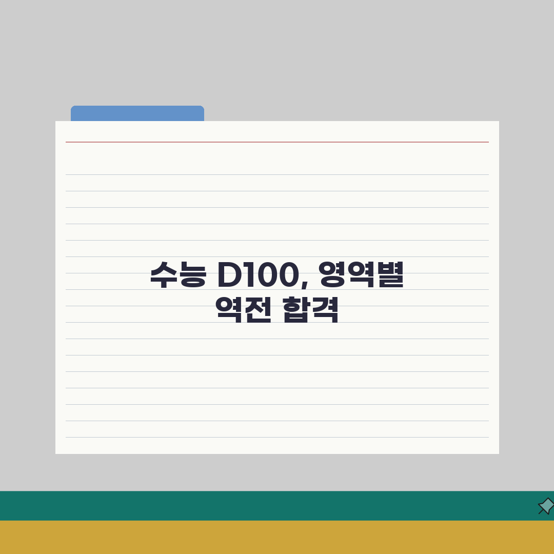 수능 D100 학원 특강 | 영역별 막판 역전 합격전략 심층분석: 7가지 핵심 비법