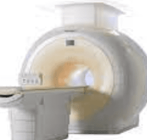 MRI 촬영 장비 안에서 검사가 진행되는 모습